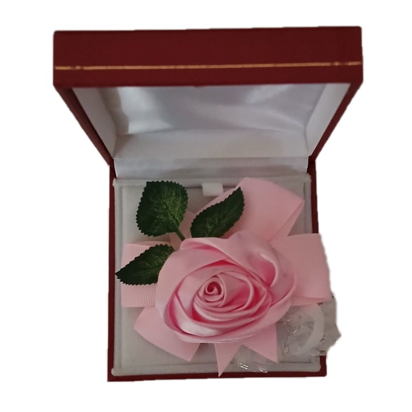 Pink Rosebud Flower Wrist Corsage