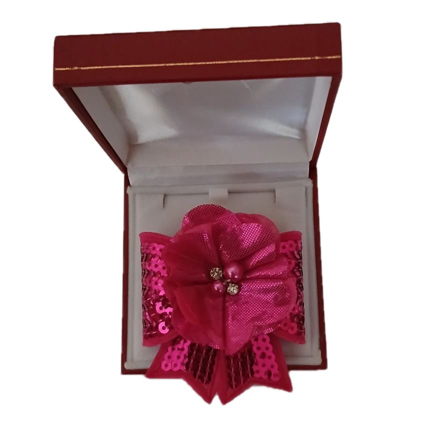 Pink Sequin Flower Wrist Corsage