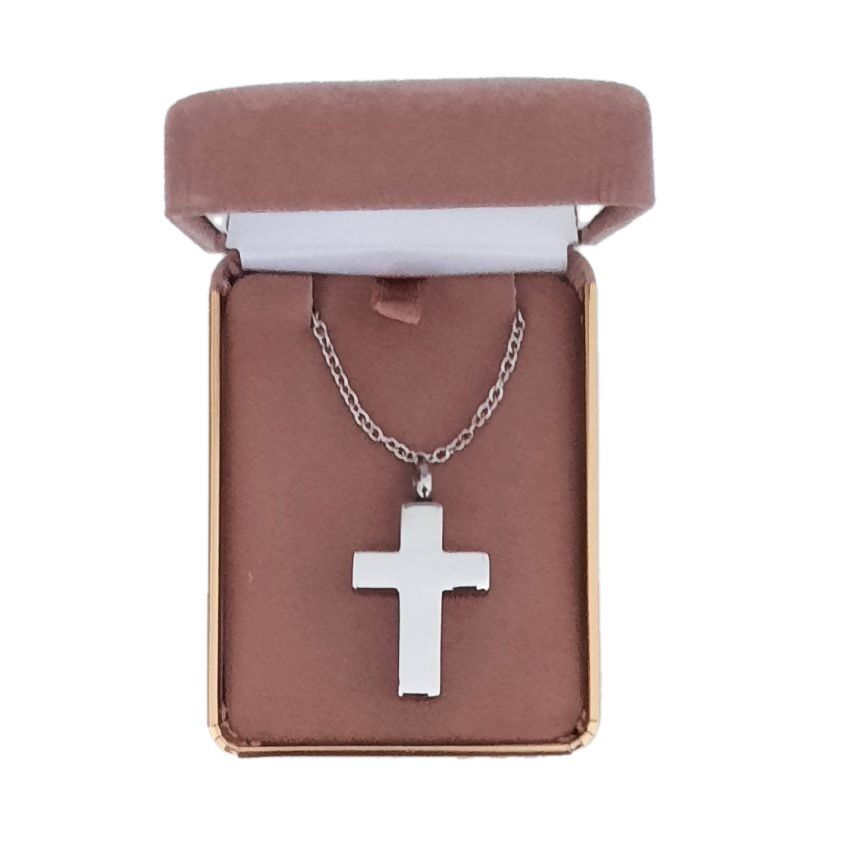 Plain Cross Memorial Cremation Ashes Pendant()