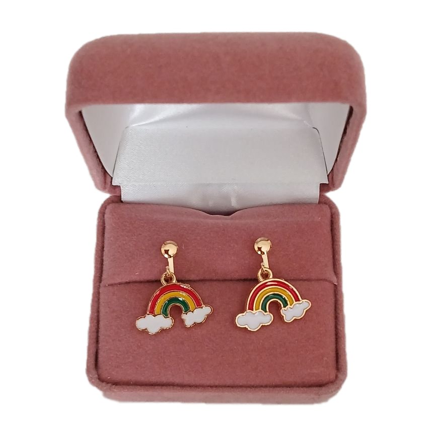 Rainbow And Cloud Clip On Earrings(2)