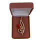 Red And Gold Diamante Brooch(2)