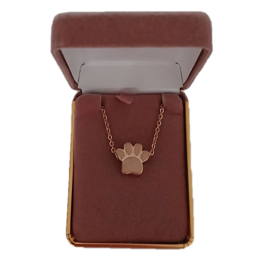 Rose Gold Paw Cremation Ashes Locket(2)