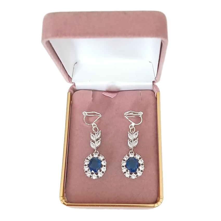 Royal Blue Pretty Clip On Earrings(2)