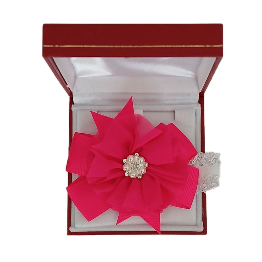 Ruffly Pink Flower Wrist Corsage