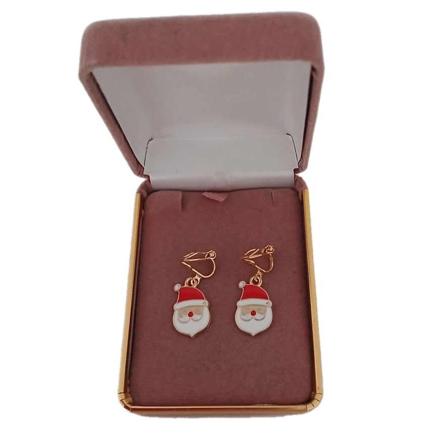 Santa Face Clip On Earrings(2)