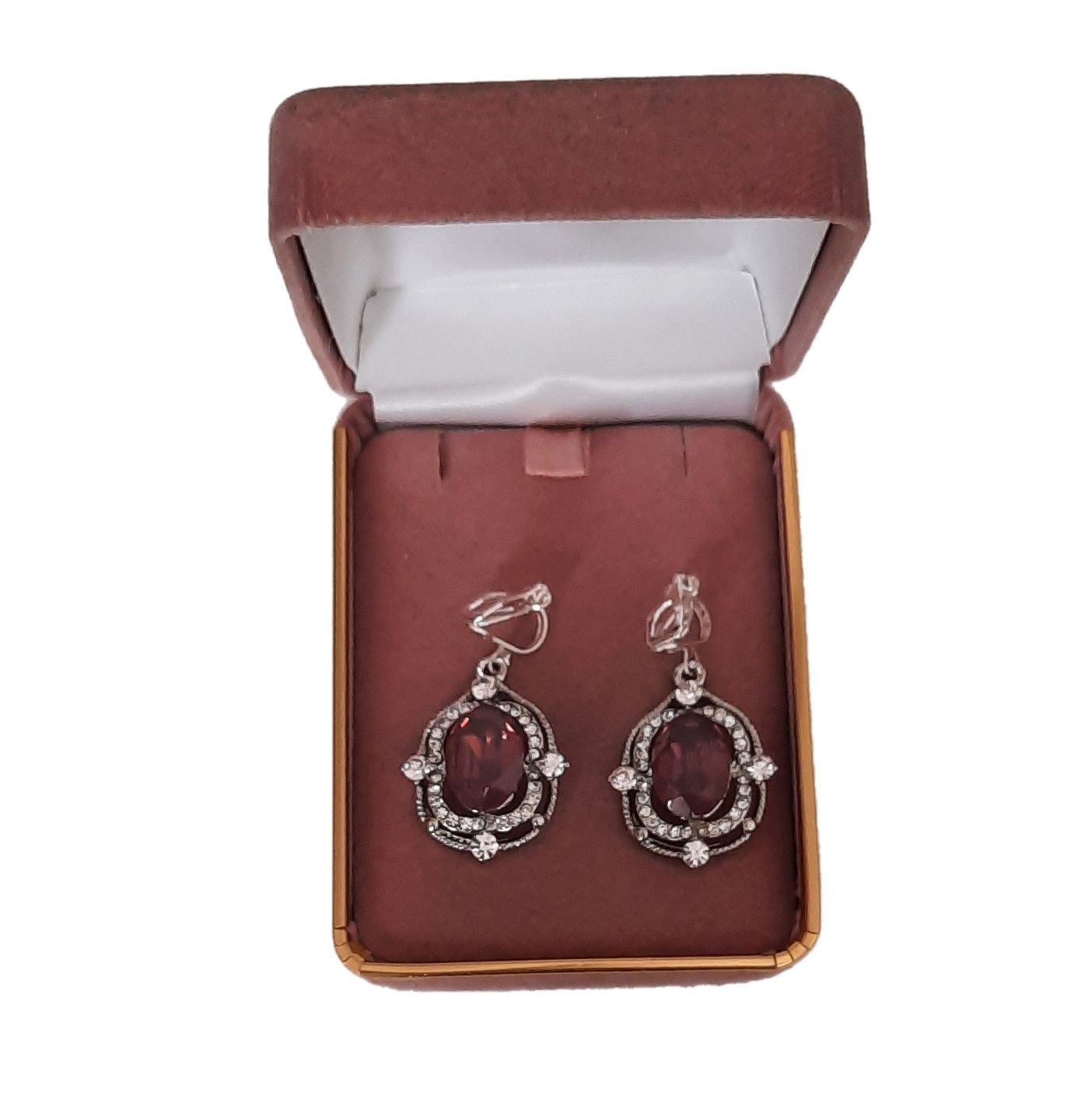 Scroll Surround Diamante Clip On Earrings(2)