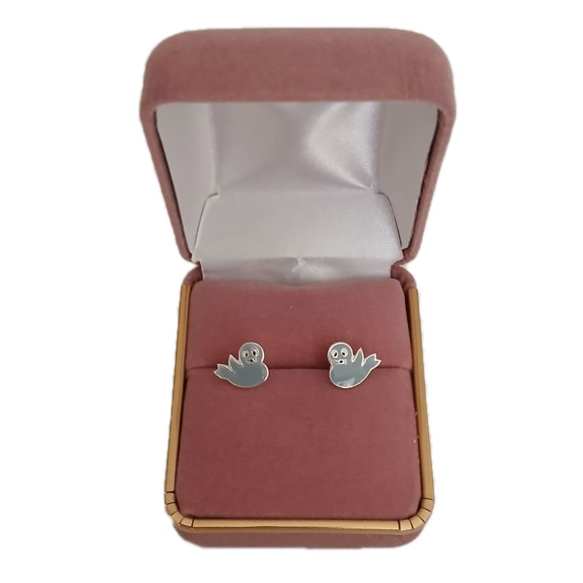 Seal Sterling Silver Childrens Earrings(2)