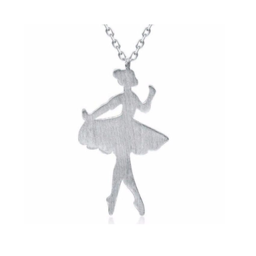 Silver Plated Dancer Childrens Fashion Pendant