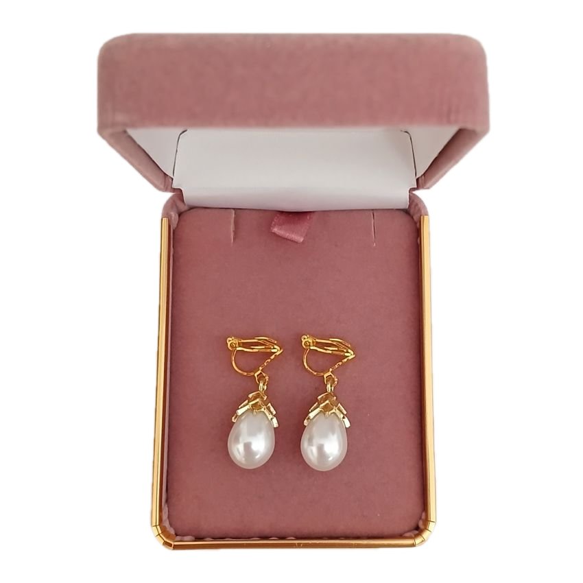 Single Pearl Clip On Earrings(2)