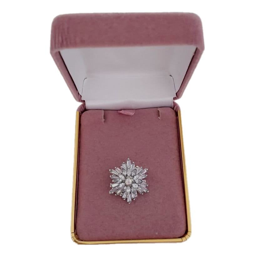 Small Christmas Snowflake Brooch(2)