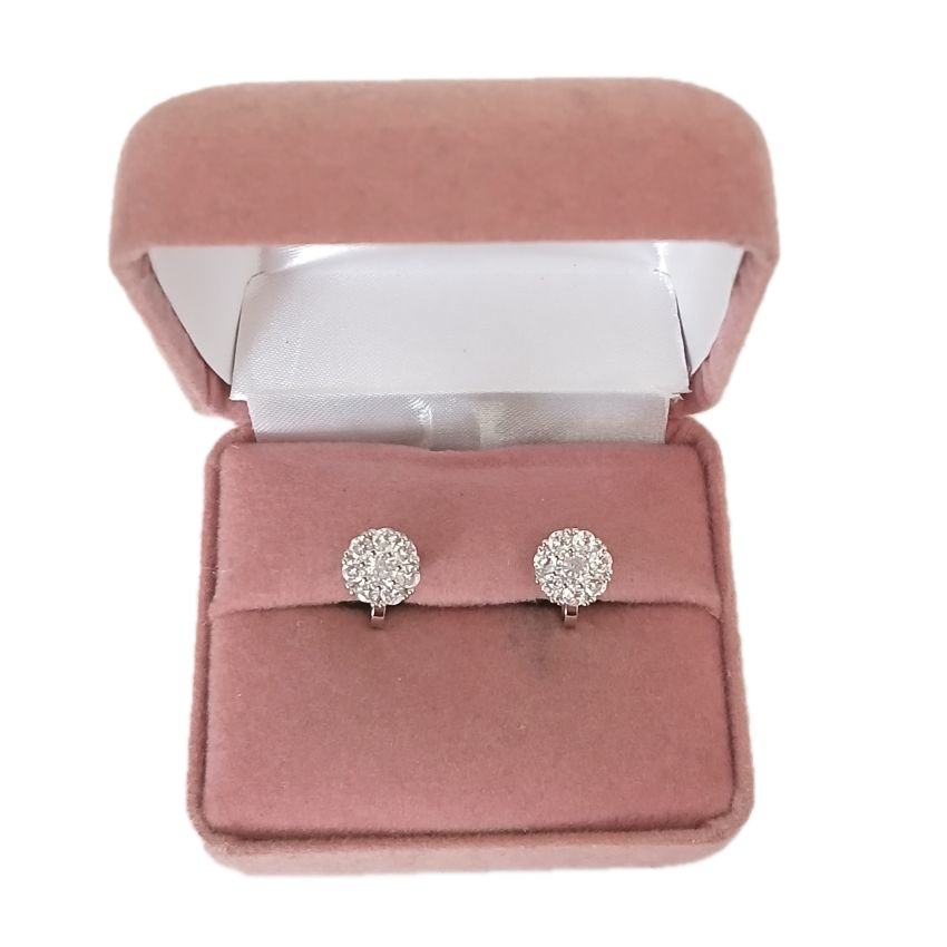 Small Diamante Stud Clip On Earrings(2)