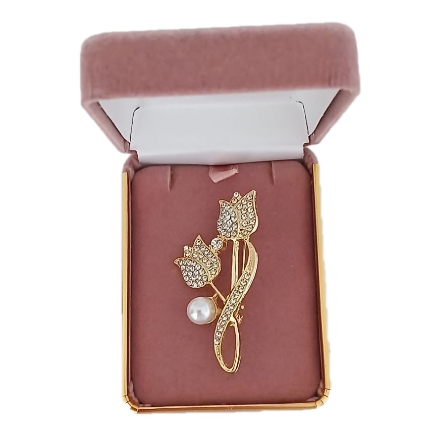 Small Gold Flower Brooch(2)