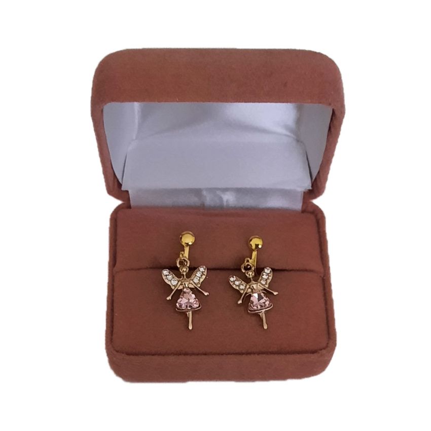 Small Pink Fairy Clip On Earrings(2)
