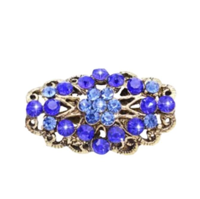 Small Blue Diamante Brooch