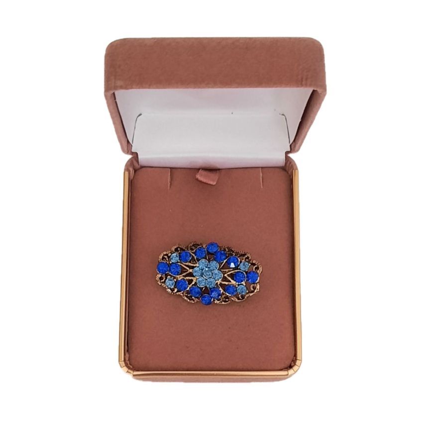 Small Blue Diamante Brooch(2)