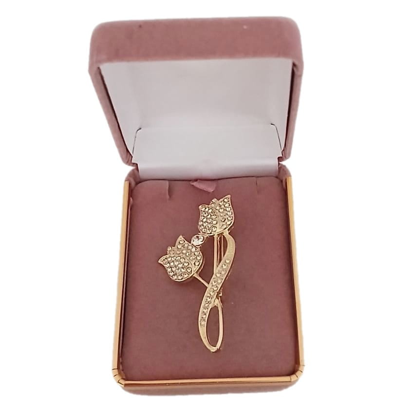 Small Gold Flower Brooch(2)