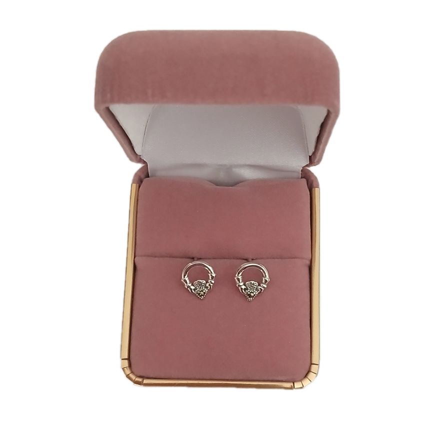 Small Silver Claddagh Earrings(2