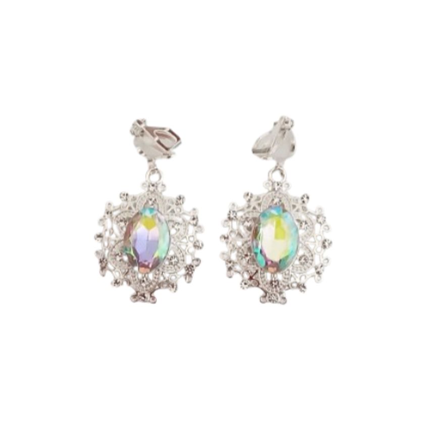 Sparkly Centre Clip On Earrings