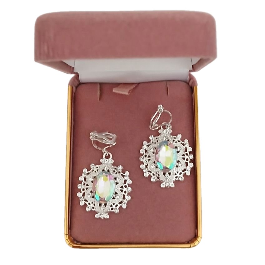 Sparkly Centre Clip On Earrings(2)