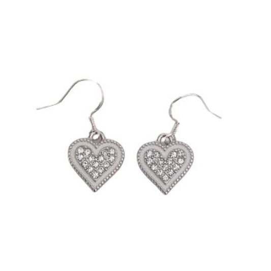 Sterling Silver Hook Heart Earrings