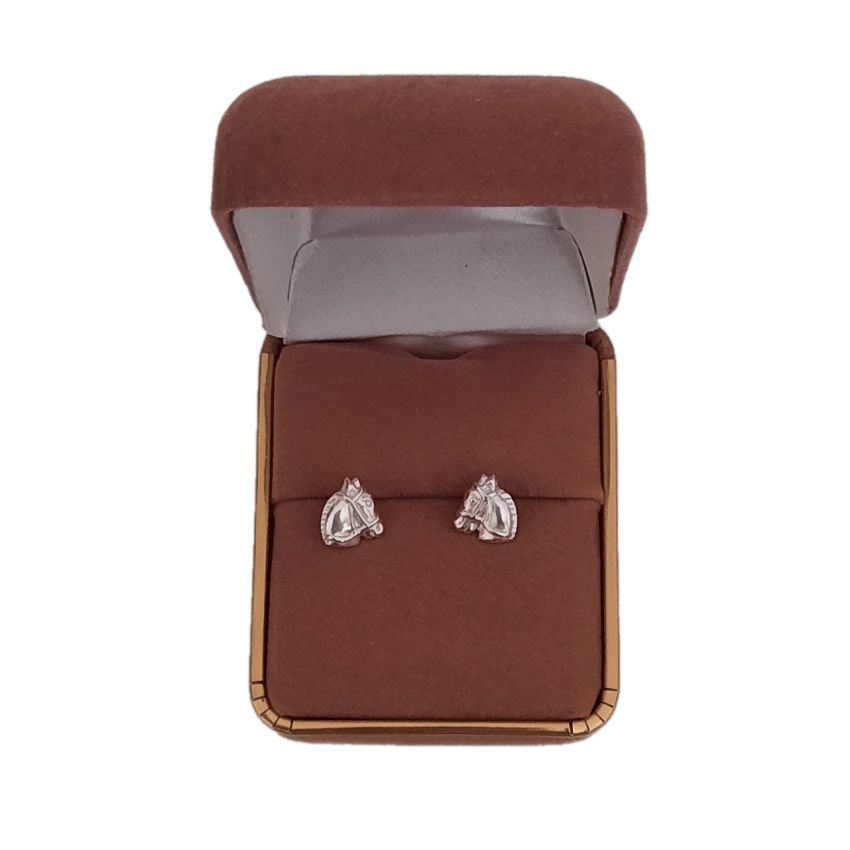 Sterling Silver Horse Head Stud Earrings(2)