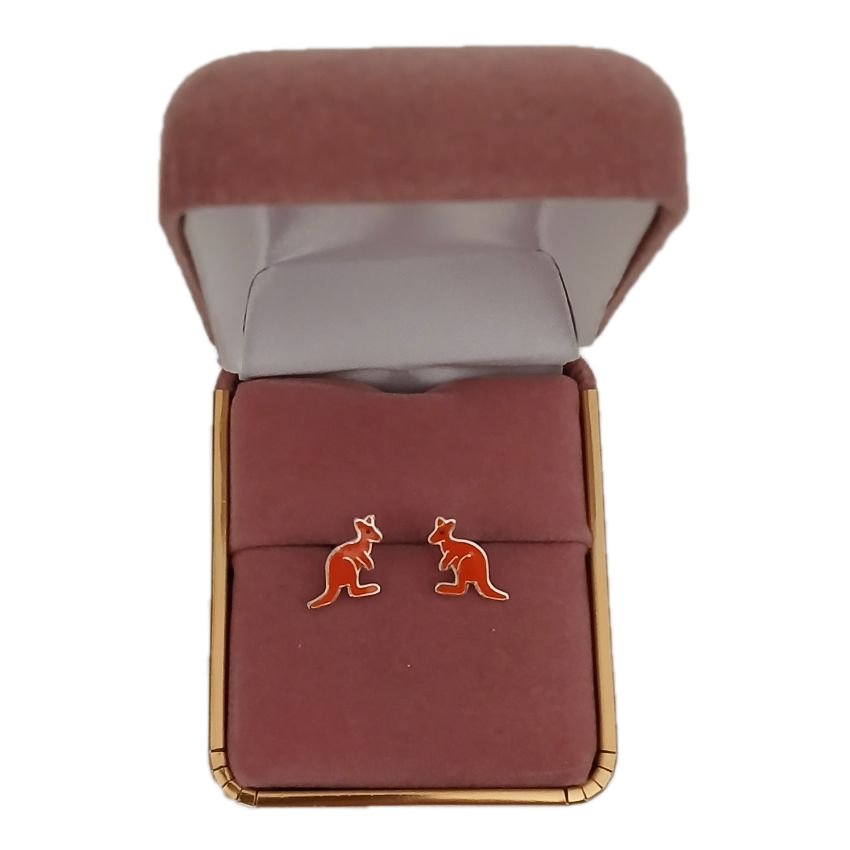 Sterling Silver Kangaroo Childrens Earrings(2)