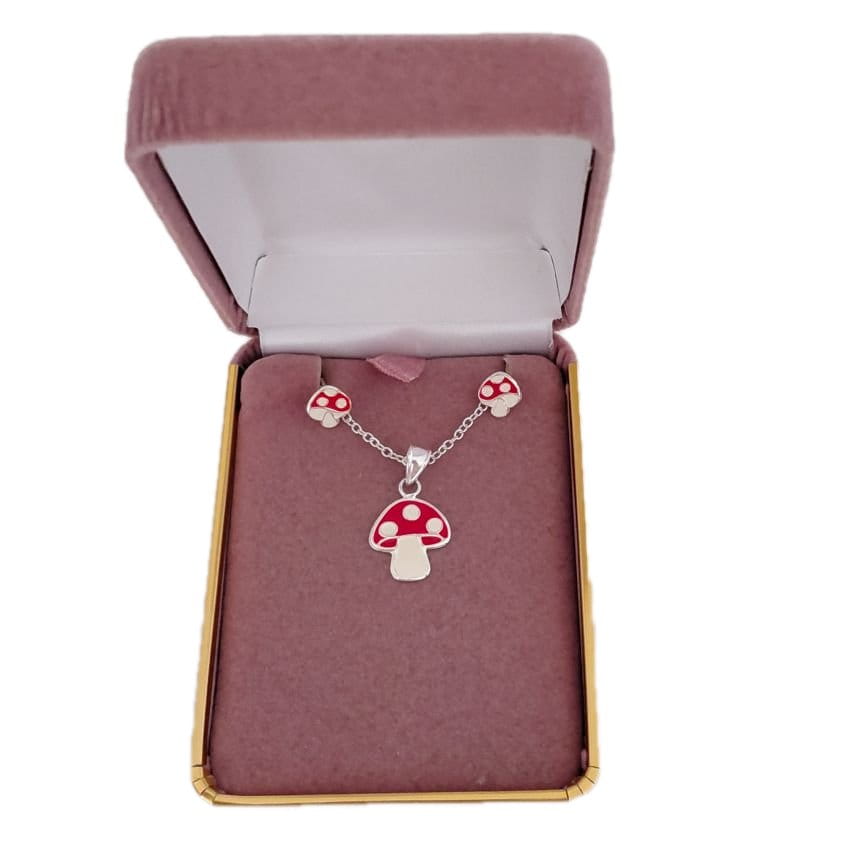 Sterling Silver Mushroom Jewellery Set(2)