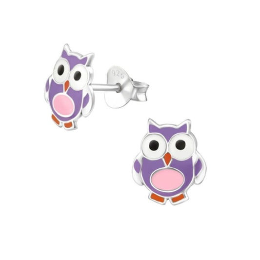 Sterling Silver Owl Earrings