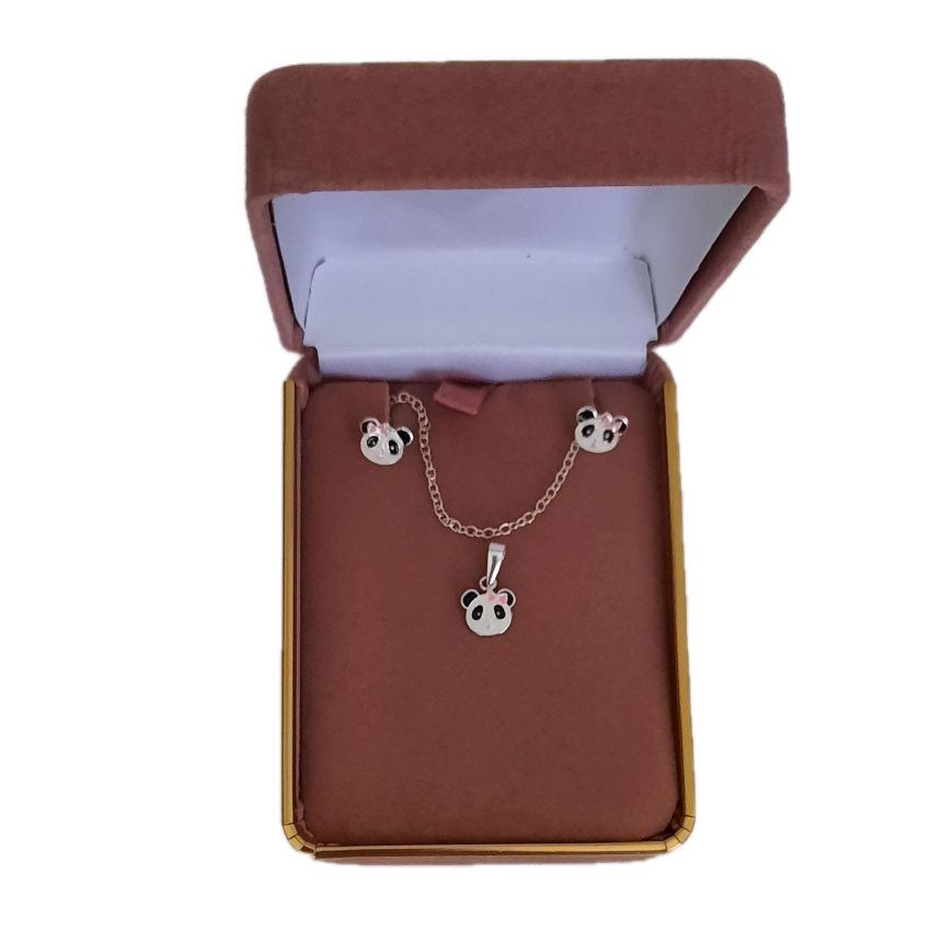 Sterling Silver Panda Jewellery Set(2)