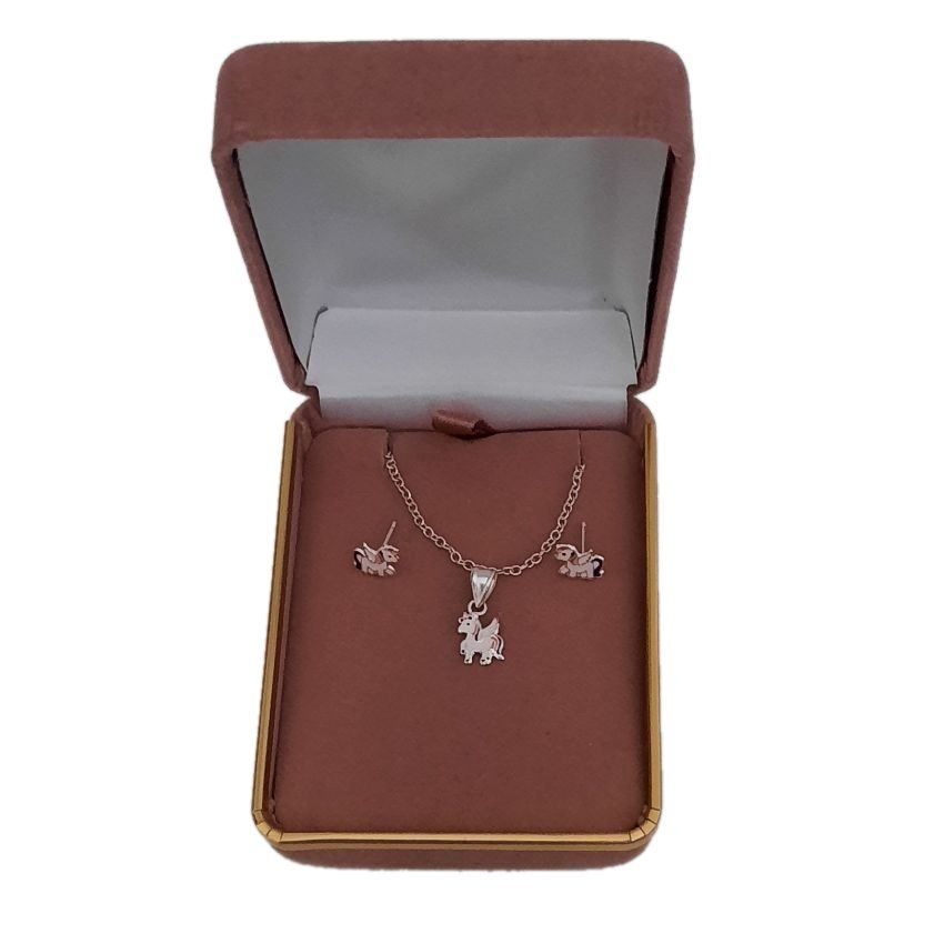 Sterling Silver Pegasus Childs Matching Jewellery Set(2)