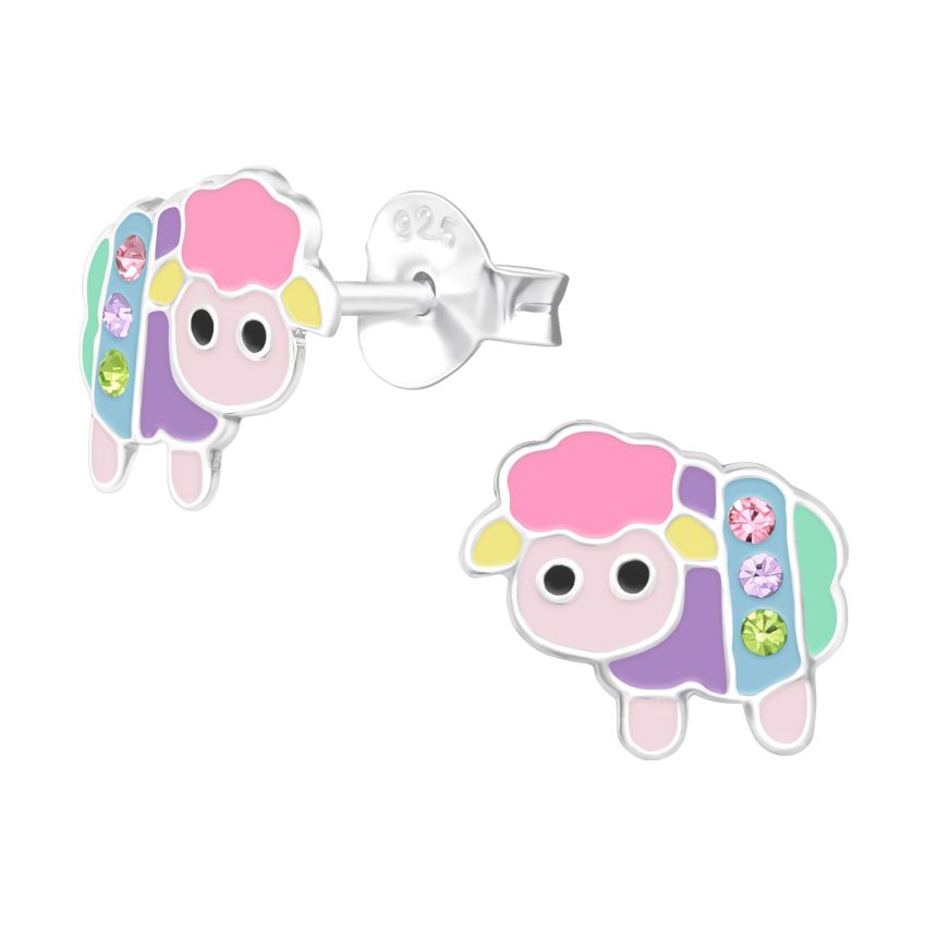 Sterling Silver Sheep Earrings