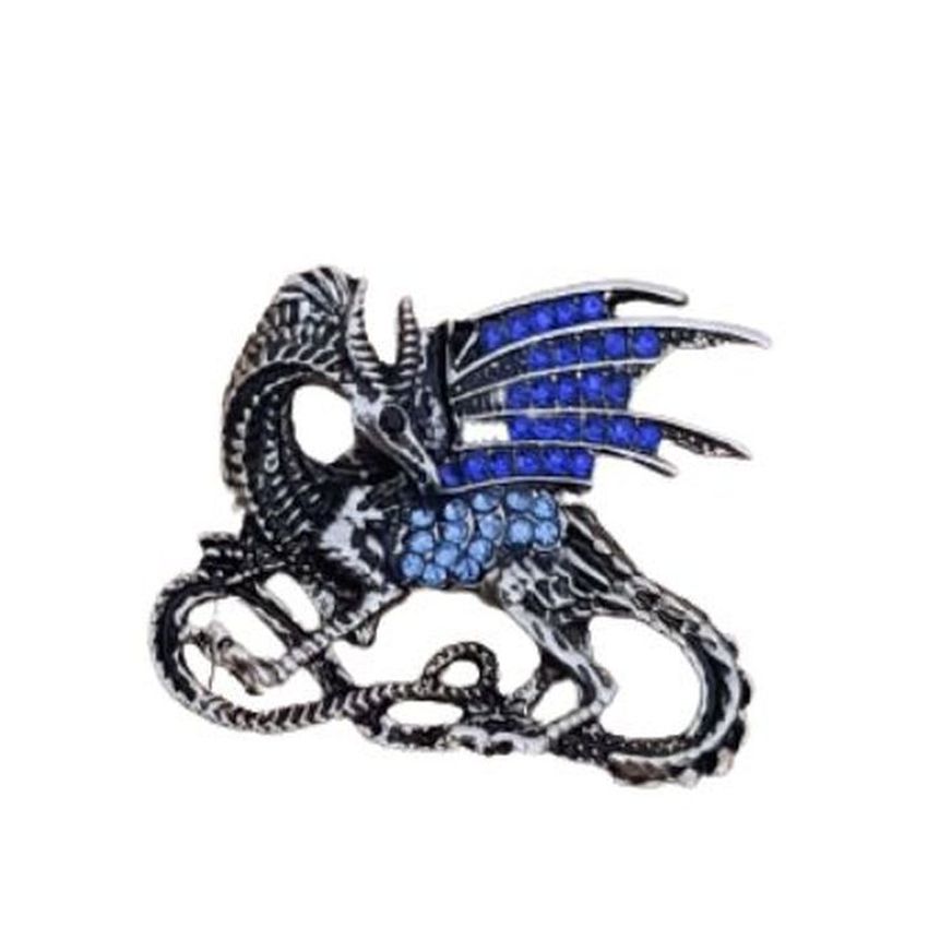 Stone Set Dragon Ladies Brooch