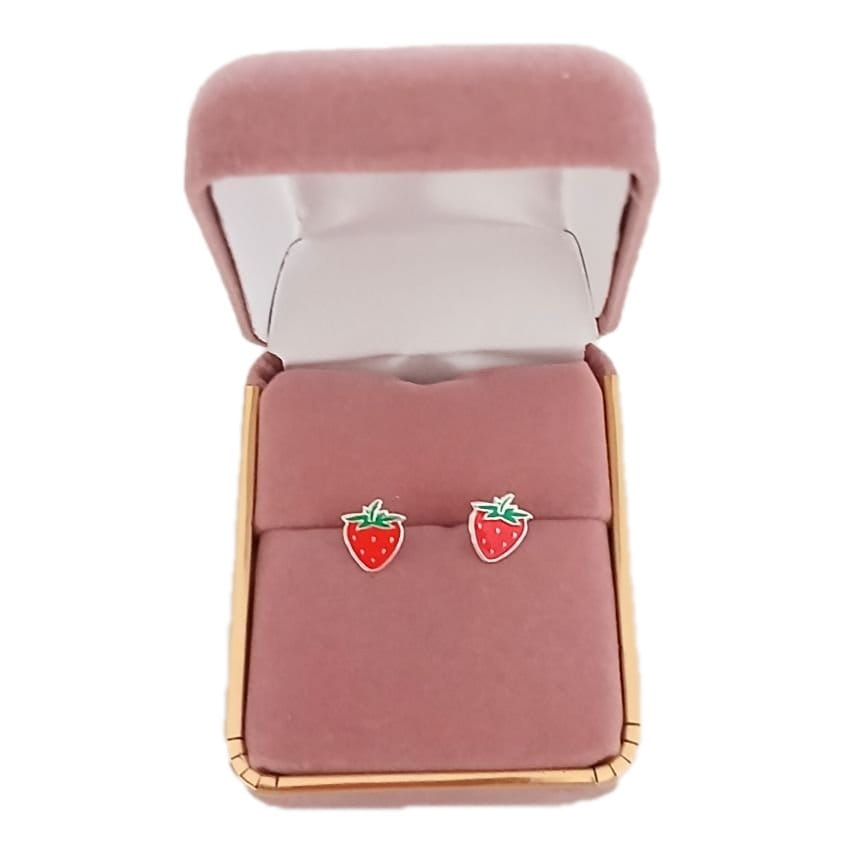 Strawberry Sterling Silver Earrings(2)
