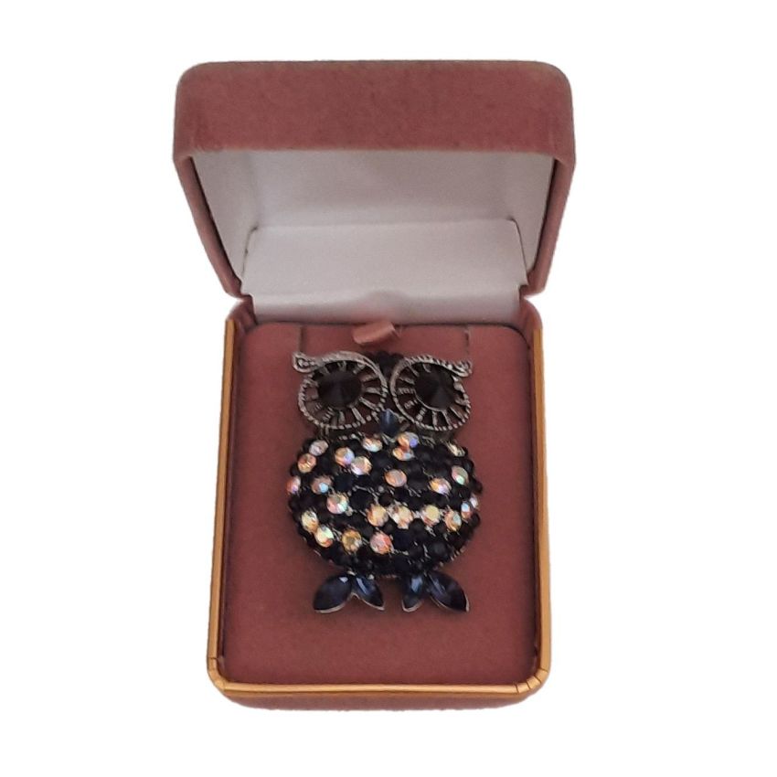 Stunning Vintage Inspired Black Crystal Brooch(2)