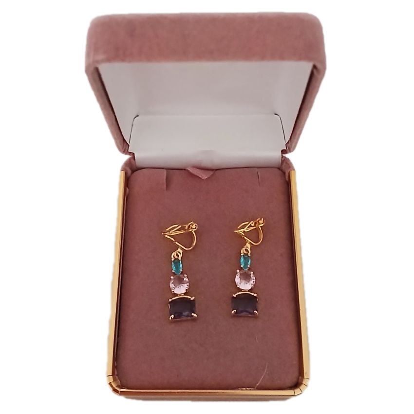 Three Drops Clip On Earrings