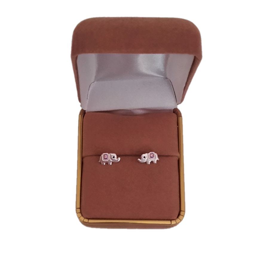 Tiny Elephant Sterling Silver Earrings(2)