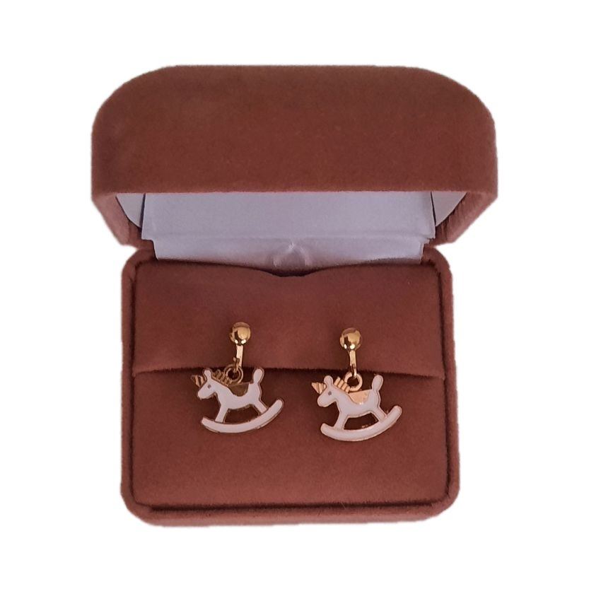 Unicorn Rocking Horse Clip On Earrings(2)