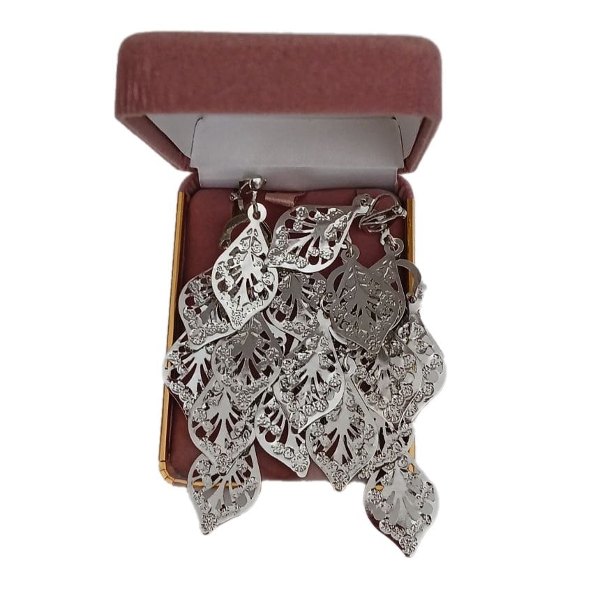 Very Long Drop Chandelier Clip On Earrings