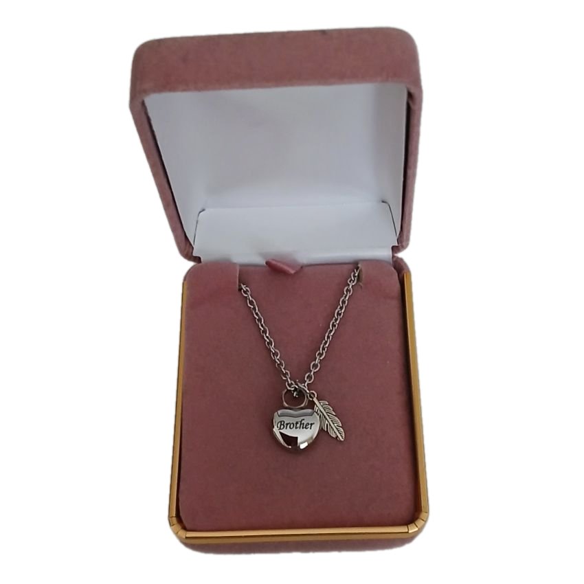 Very Small Brother Heart Cremation Pendant(2)