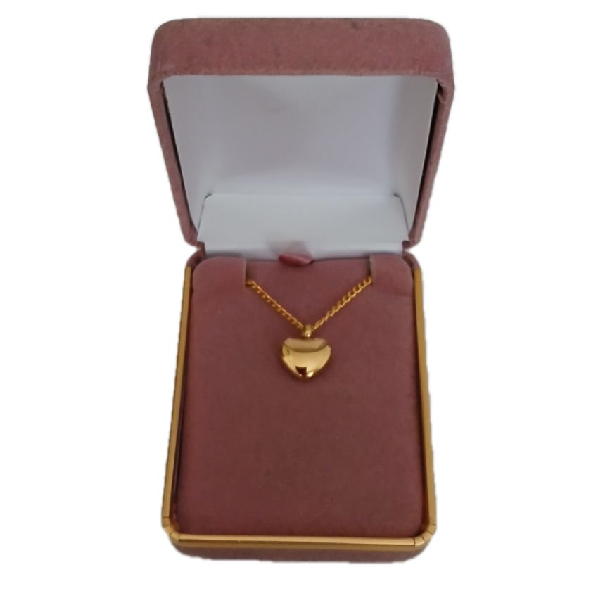 Very Small Gold Heart Cremation Pendant(2)