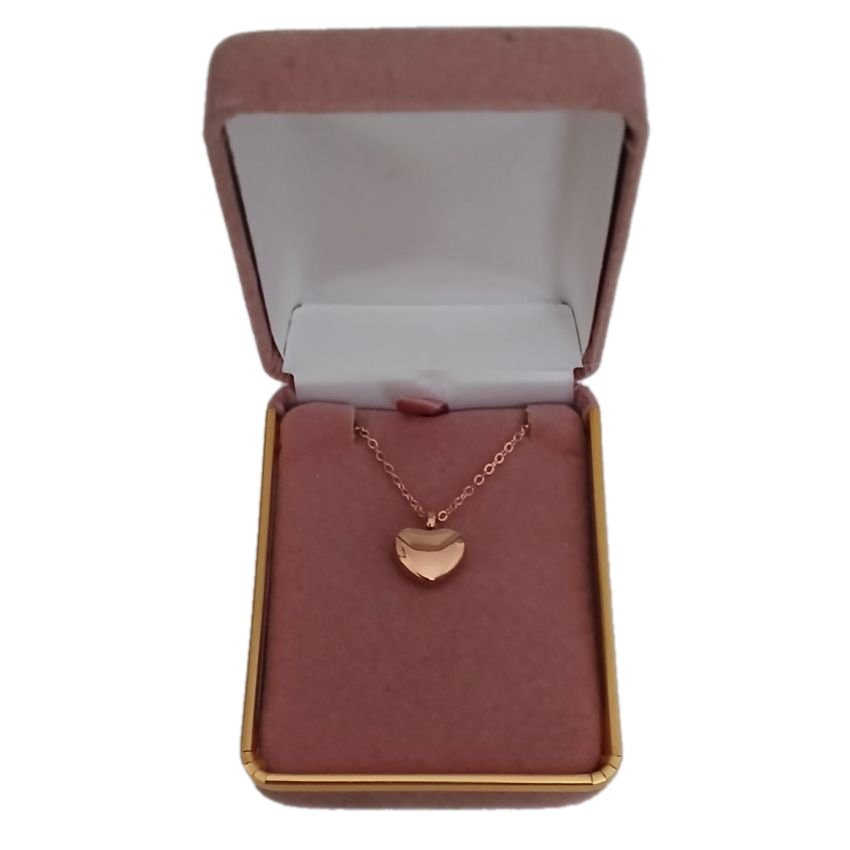 Very Small Heart Rose Gold Cremation Pendant(2)