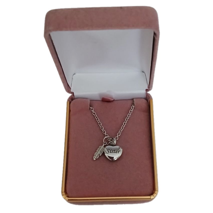 Very Small Sister Heart Cremation Pendant(2)