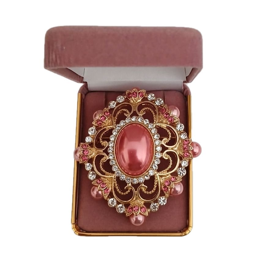 Vintage Inspired Multi Colour Crystal Brooch(2)