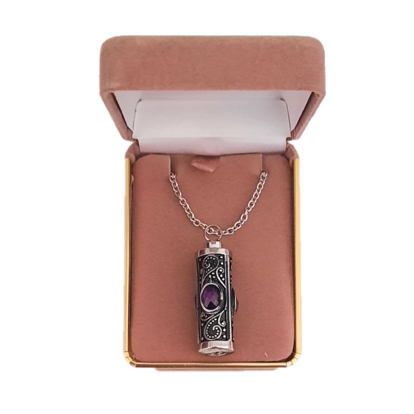 Vintage Scroll cremation Ashes Locket(2)