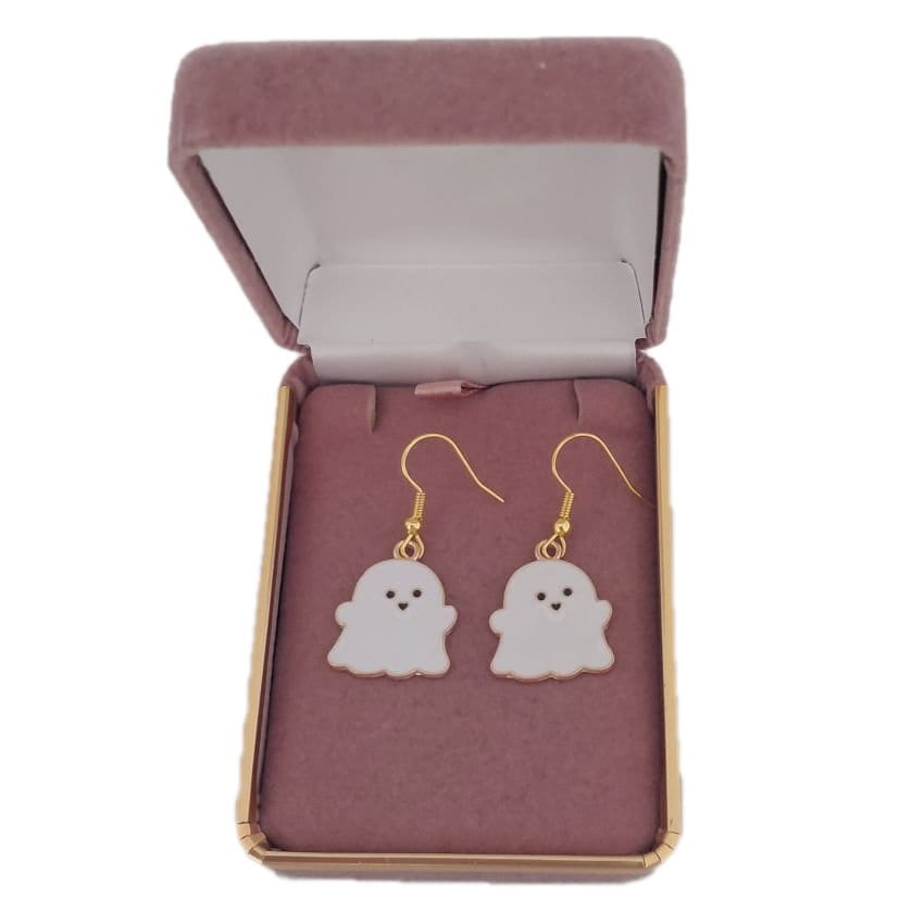 White Ghost Halloween Fashion Earrings(2)