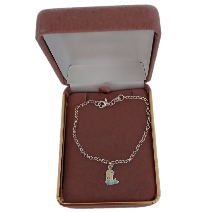 Young Childs Mermaid Sterling Silver Bracelet(2)