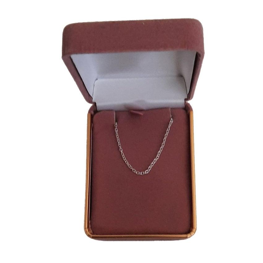 14 Inch Light Silver Round Diamond Cut Child's Belcher Chain