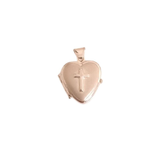 15mm Girls Sterling Communion Locket With a Prayer Engraving