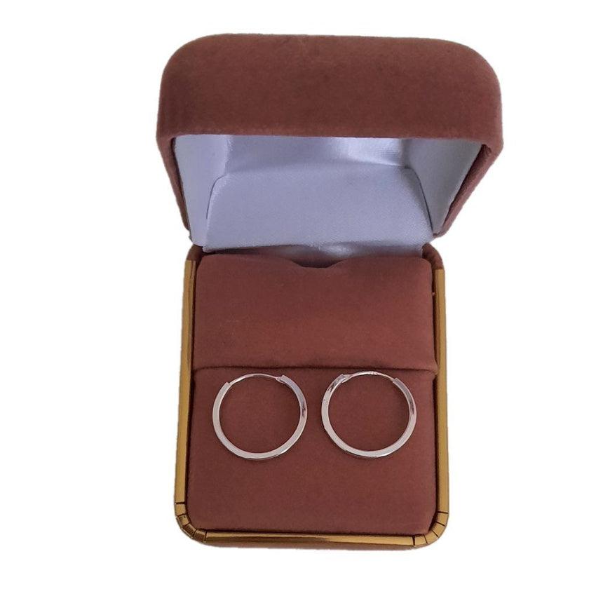 16mm Medium Size Sterling Silver Hoop Earrings