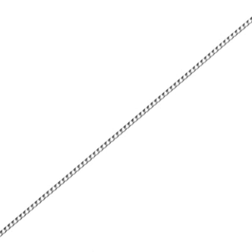 18 Inch Light Thin Sterling Silver Flat Curb Chain